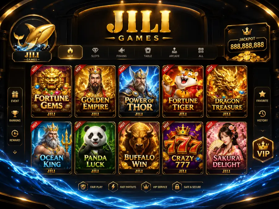JILI Games lobby in TENJL
